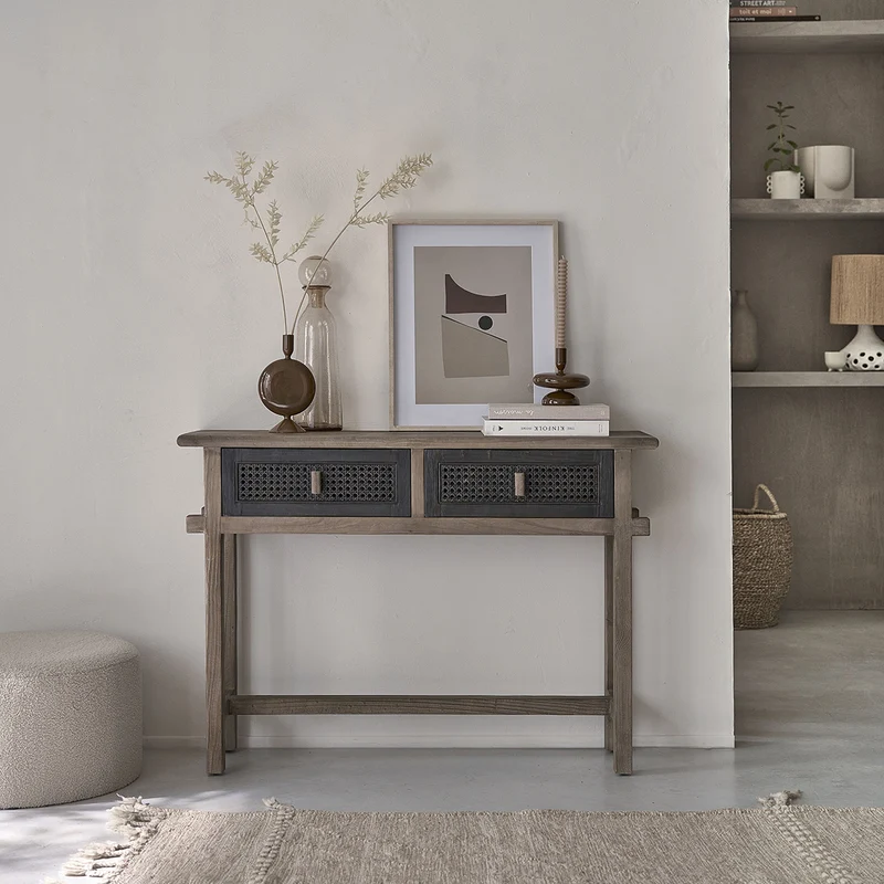 Console en bois recyclé massif 110 cm