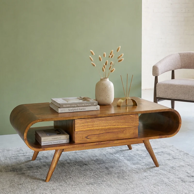 Table basse en mindi massif 120 cm