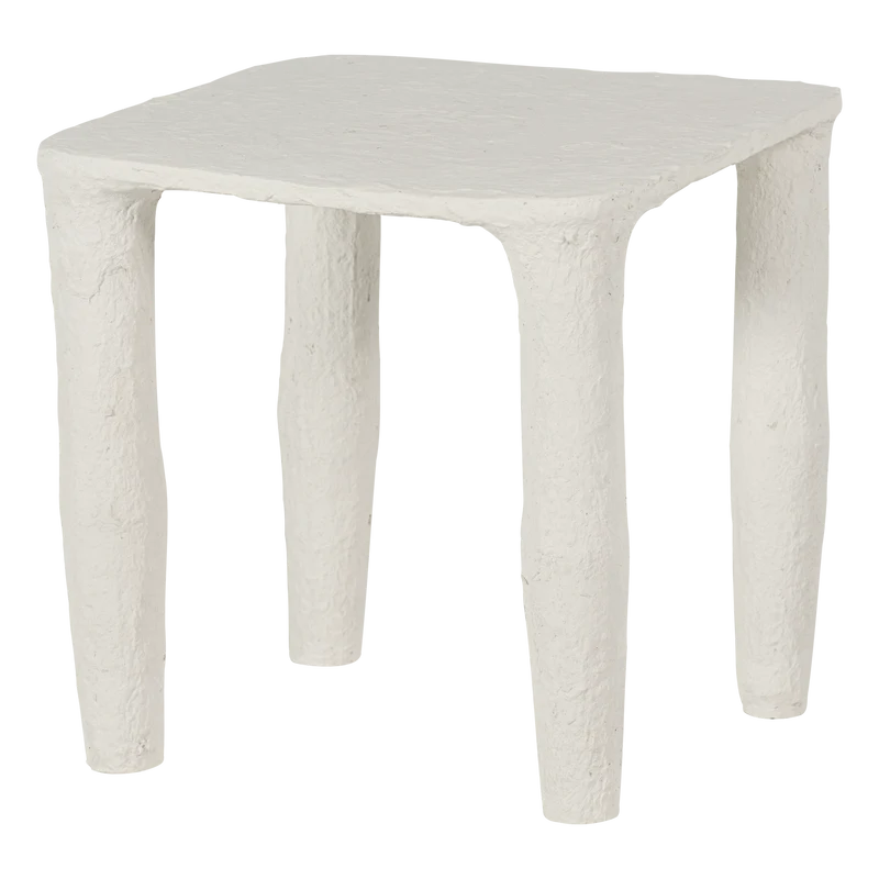 Vion lage bijzettafel papier-maché off white