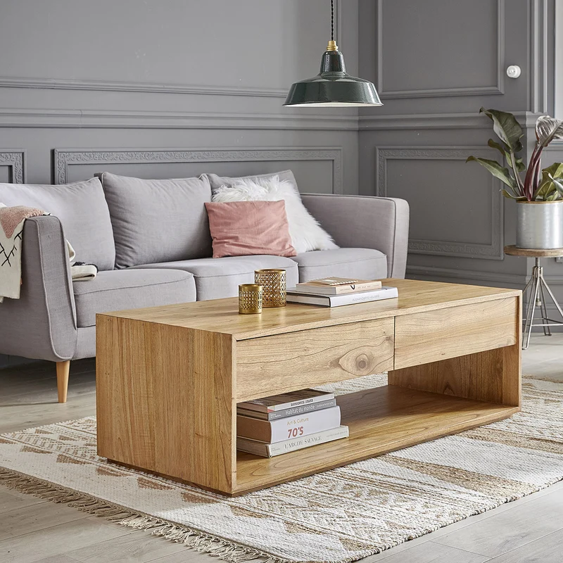 Table basse en mindi massif 140 cm