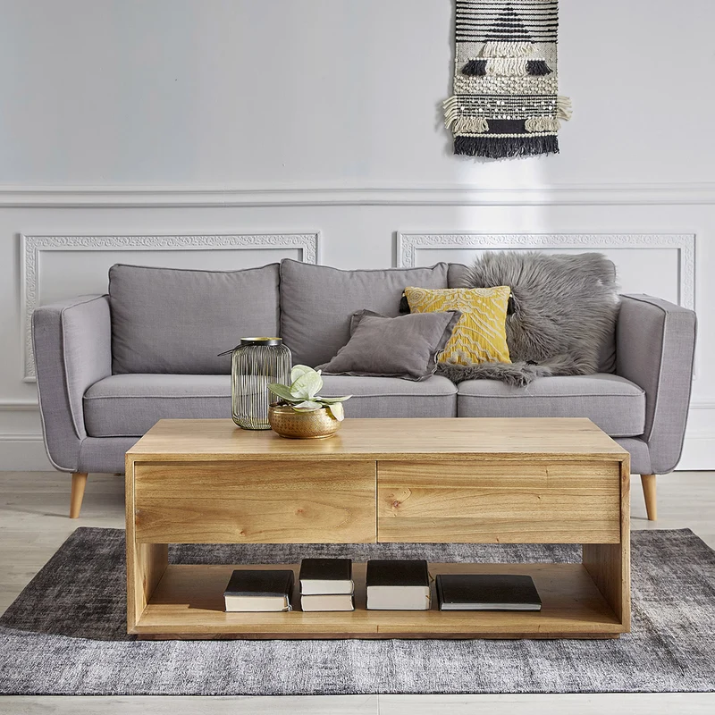 Table basse en mindi massif 120 cm