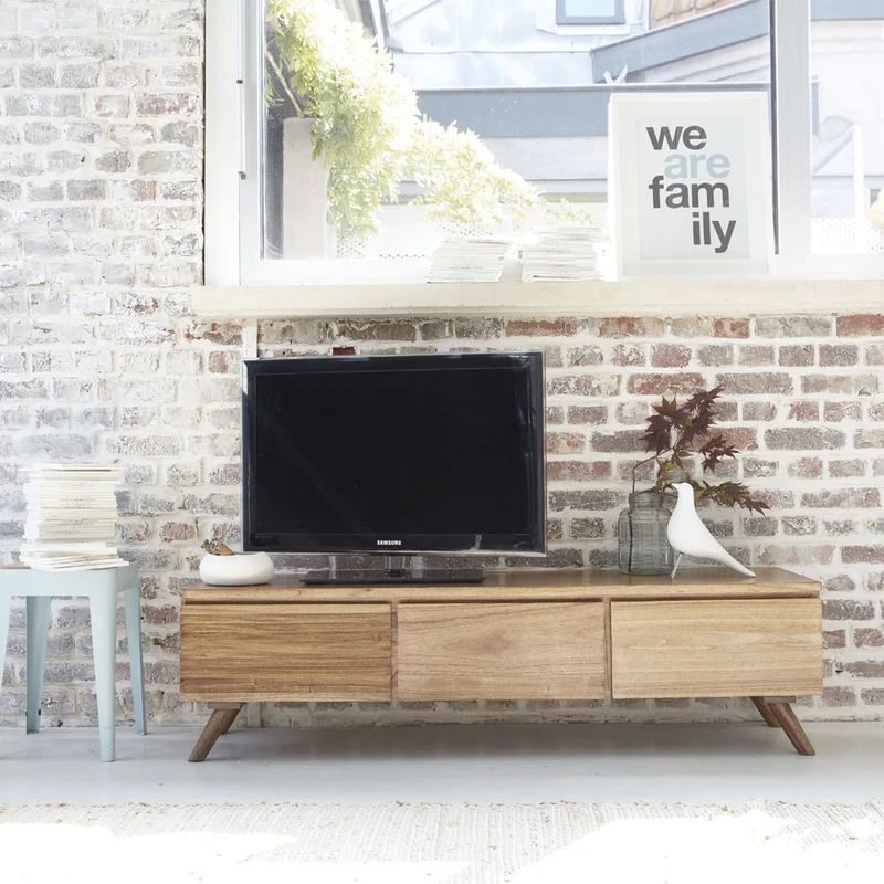 Meuble TV en mindi massif 150 cm