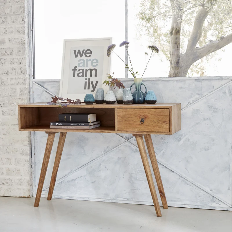 Console en mindi massif 120 cm