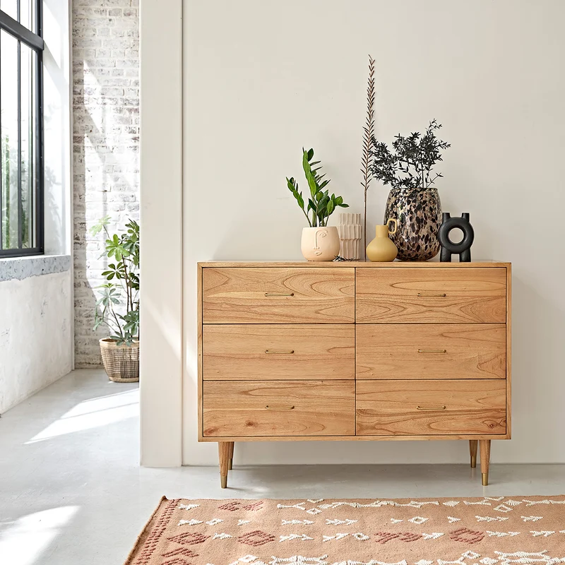 Commode en mindi massif 130 cm