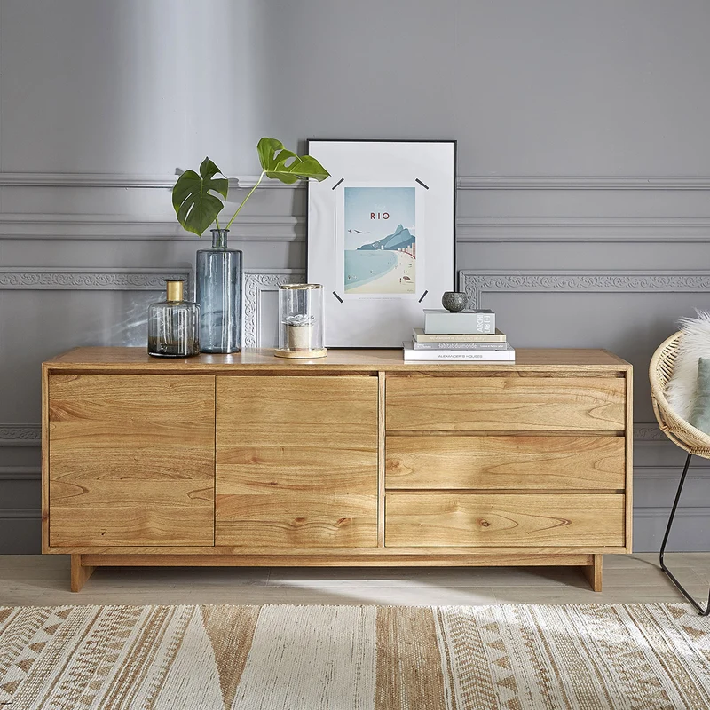 Commode en mindi massif 180 cm