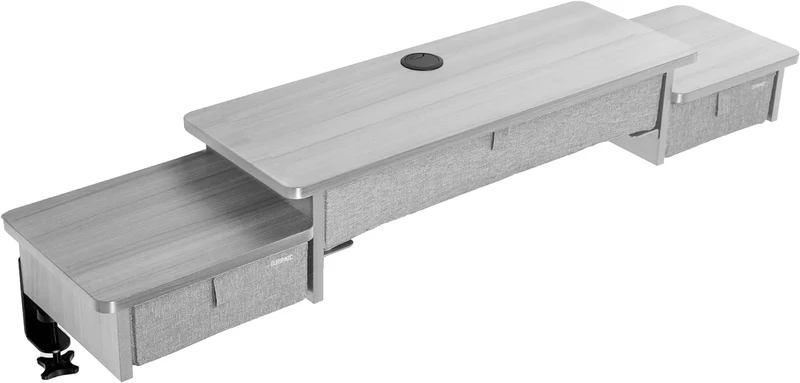 Duronic DD4 GY Planche de 120 cm avec 3 Tiroirs pour Bureau | Compatible avec Plateaux TT120 TT140 TT160 de Duronic | Structure réglable en Hauteur Vendue séparément TM51 ou TM61 | Gris | MDF