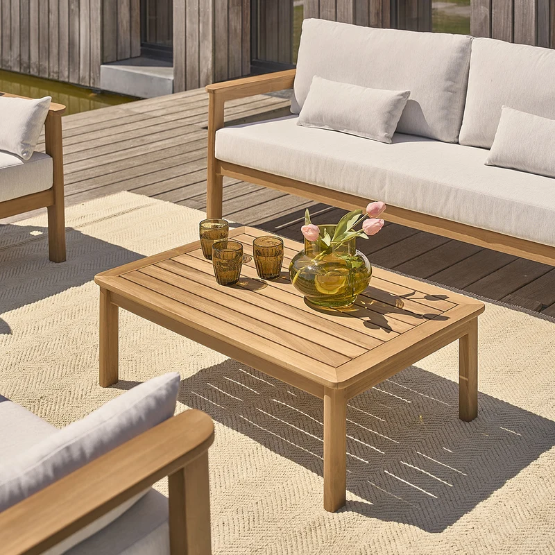 Table basse de jardin en teck massif