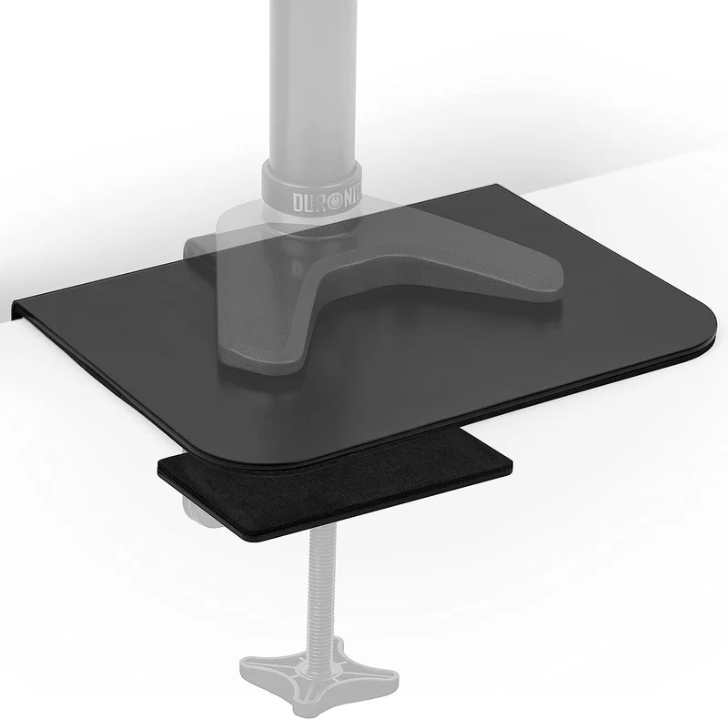 Duronic DMSC1 Plaque de renforcement pour Support de Bureau | Plaque pour Support de Bras de Moniteur pour Installation de Bureau avec Une Pince en C | Acier Solide | Noir