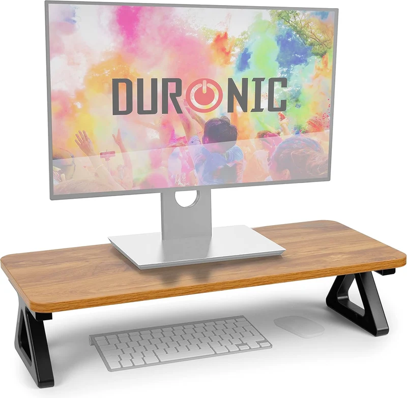 Duronic DM06-1 AW Support pour Moniteur en MDF 62 x 30 cm | Réhausseur d’écran d’Ordinateur Portable LCD LED TV | Permet de rehausser de 15 cm | Espace de Travail Ergonomique avec Rangement
