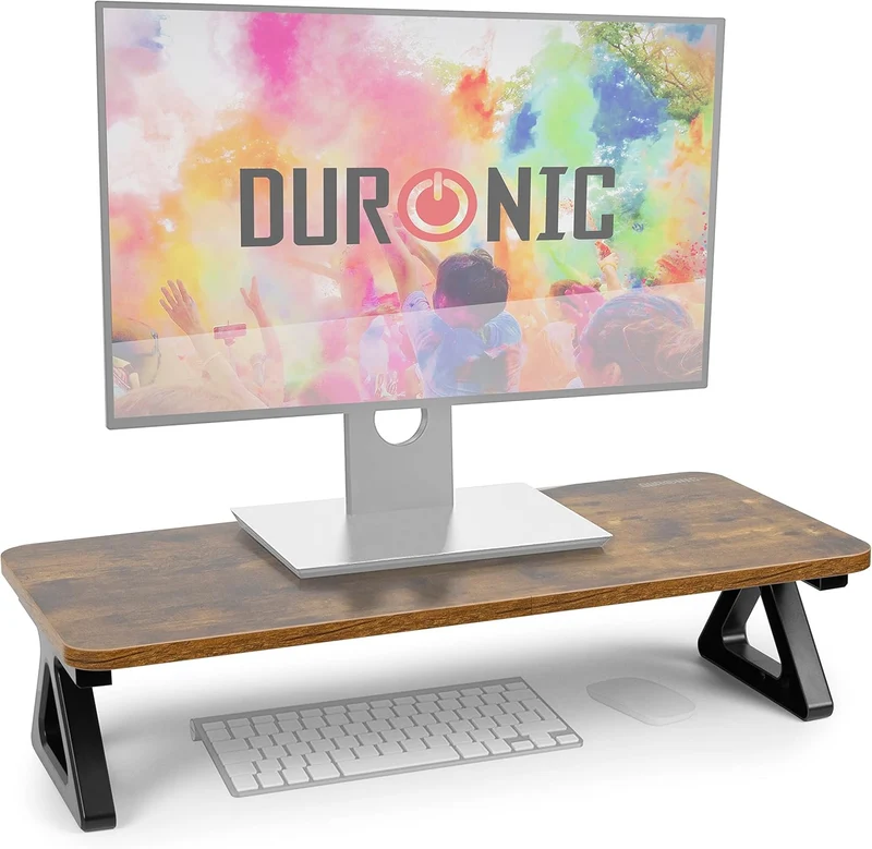 Duronic DM06-1 AO Support pour Moniteur en MDF 62 x 30 cm | Réhausseur d’écran d’Ordinateur Portable LCD LED TV | Permet de rehausser de 15 cm | Espace de Travail Ergonomique avec Rangement
