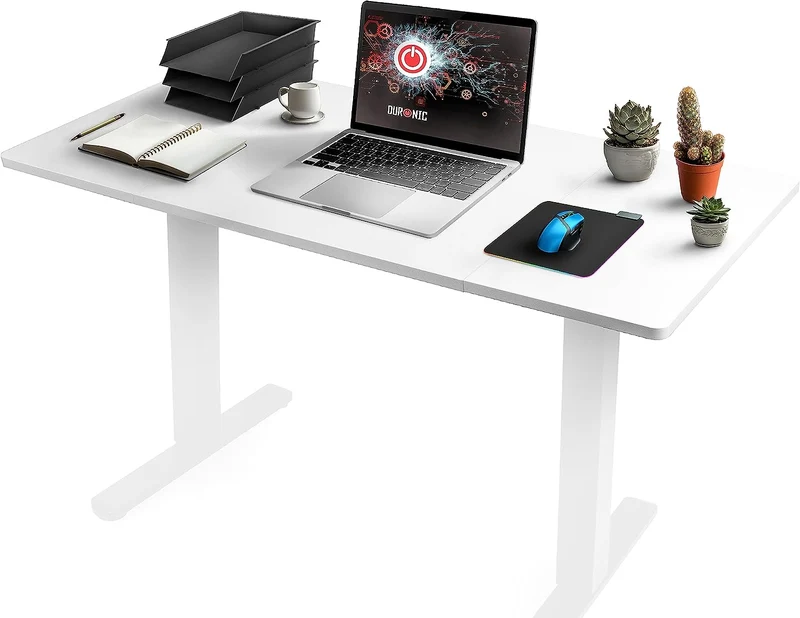 Duronic TT160 WE Plateau pour Bureau Assis Debout de 160 x 60 x 2 cm | Compatible avec la plupart des Structures Assis Debout | Idéal pour Poste de travail à domicile ou bureau
