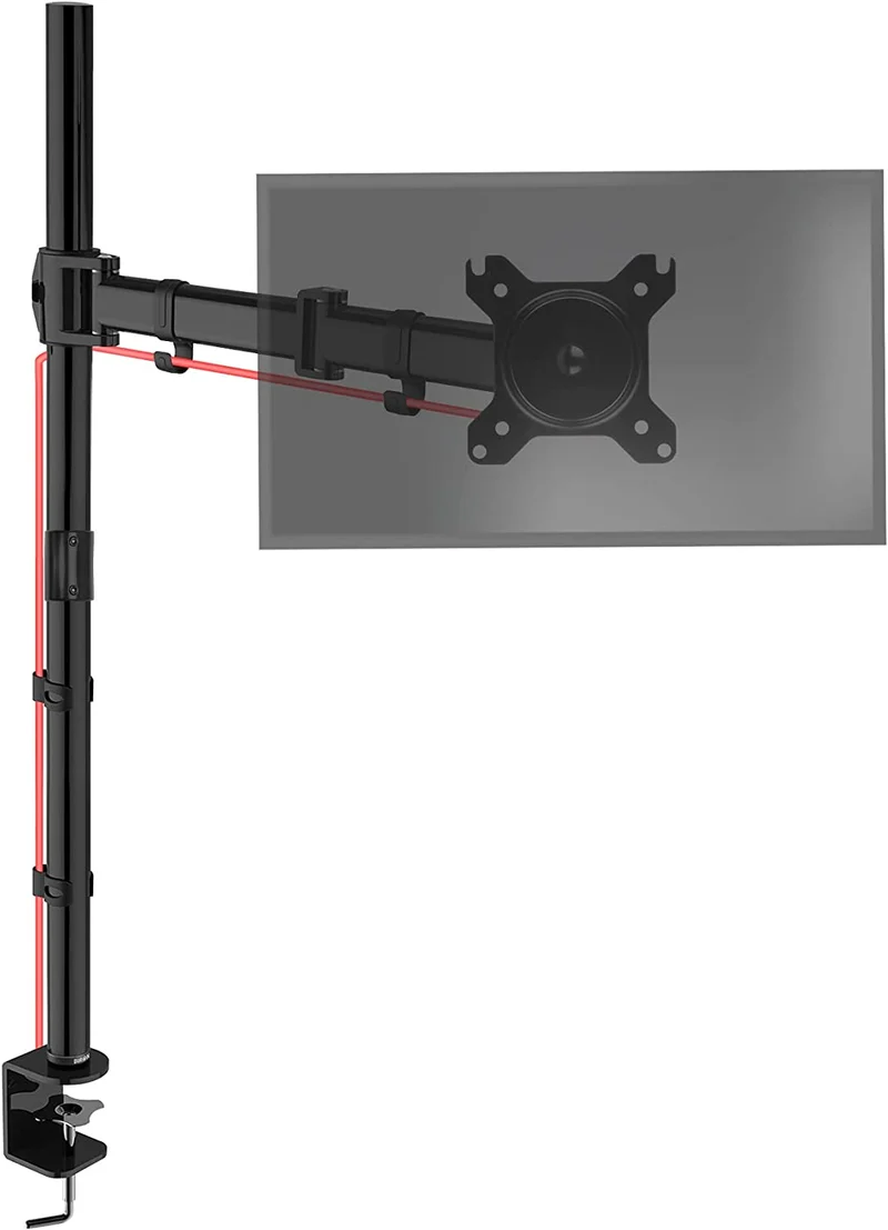 Duronic DMT251X3 Bras pour Moniteur d'Ordinateur | Support d'écran PC pour Bureau avec Potence de 100 cm | VESA 75 100 | Hauteur Ajustable | Rotatif Inclinable Pivotant avec 2 Extensions