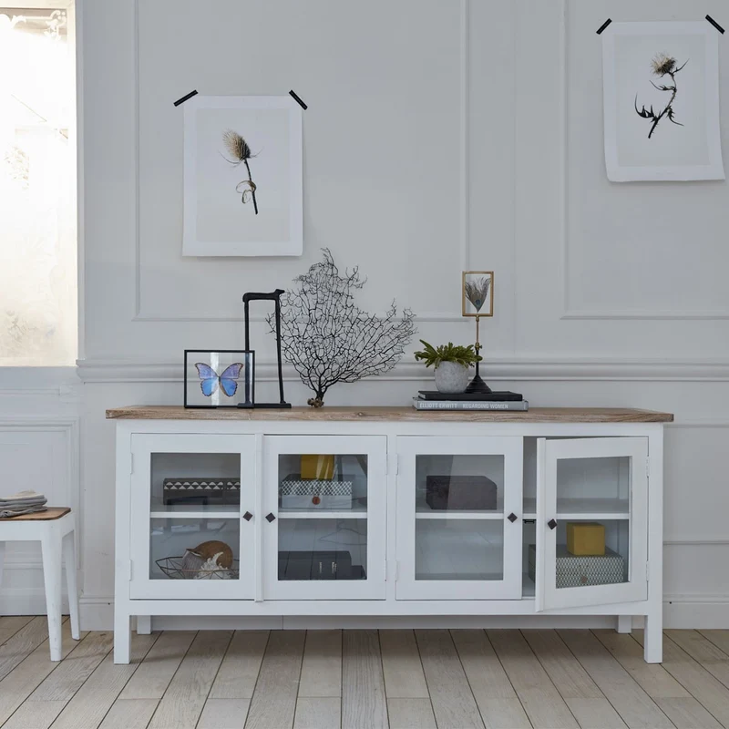 Buffet en acajou et teck massif 180 cm