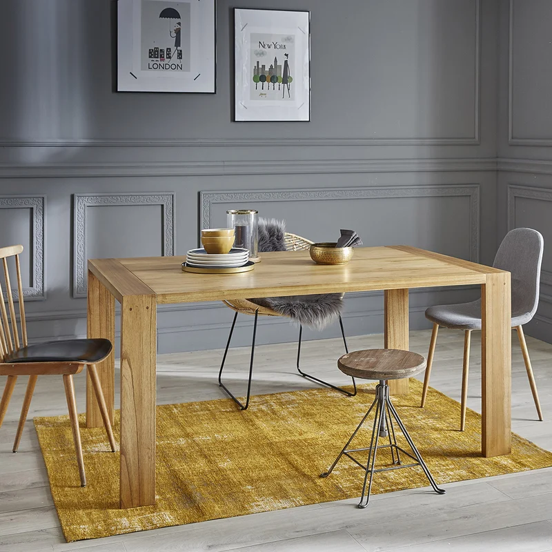 Table en mindi massif 6 pers.