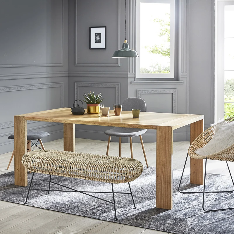 Table en mindi massif 8 pers.