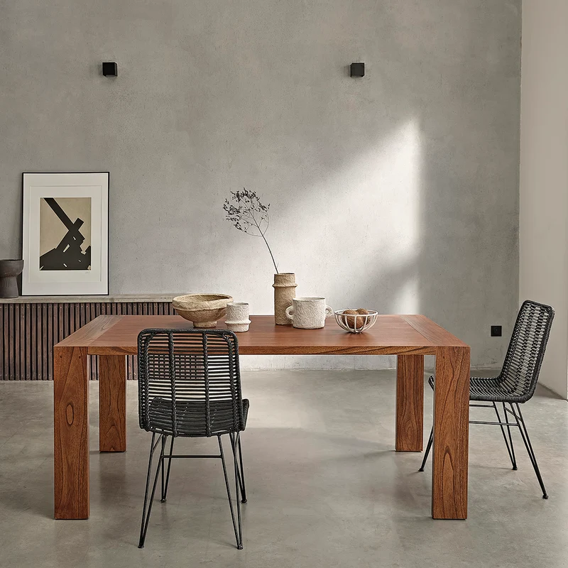 Table en mindi finition noyer 8 pers.