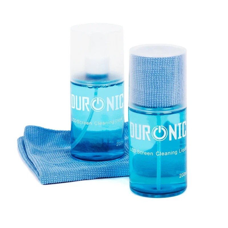 Duronic SCK102 Kit de Nettoyage pour écrans 400 ml Solution pour Nettoyer écran Smartphone Tablette Ordinateur Télévision LED LCD TFT Plasma OLED Lingette en Microfibres