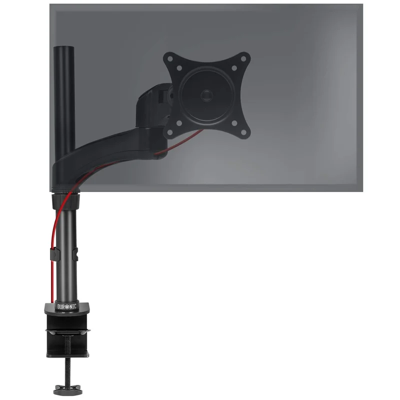 Duronic DM451X2 Support écran PC à pince pour bureau | Passe câble inclus | Hauteur ajustable | Rotatif / Inclinable / Pivotable | Compatibilité universelle avec moniteur VESA 75/100 | Aluminium