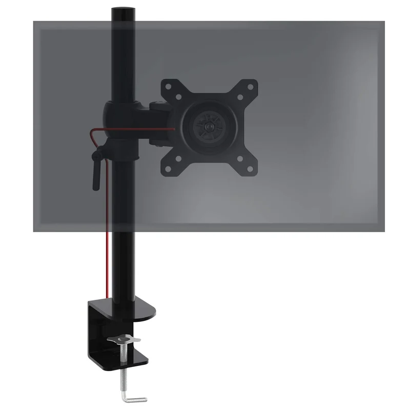 Duronic DM351X1 Support écran PC à pince pour bureau | Hauteur ajustable | Rotatif / Inclinable / Pivotable | Compatibilité universelle avec moniteur VESA 75/100 | Potence et bras en aluminium
