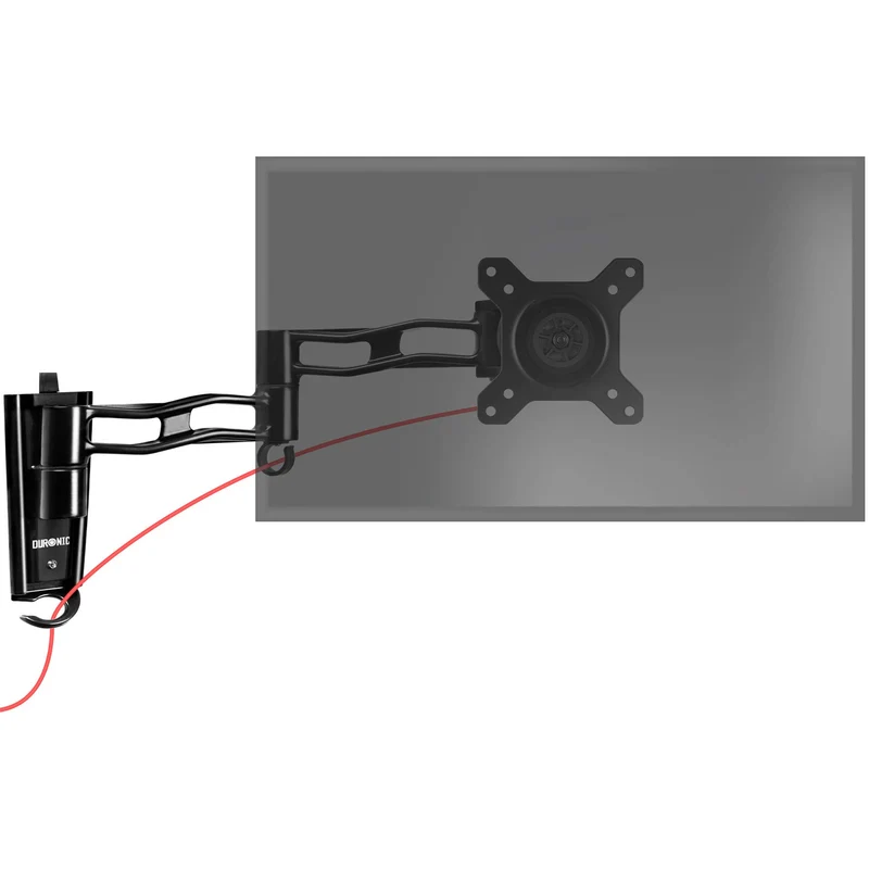 Duronic DM35W1X3 Support Mural pour écran de PC | Hauteur Ajustable | Inclinable/Rotatif | Compatibilité Universelle avec Moniteur VESA 75/100 | 1 Extension | Passe câble | Installation au Mur