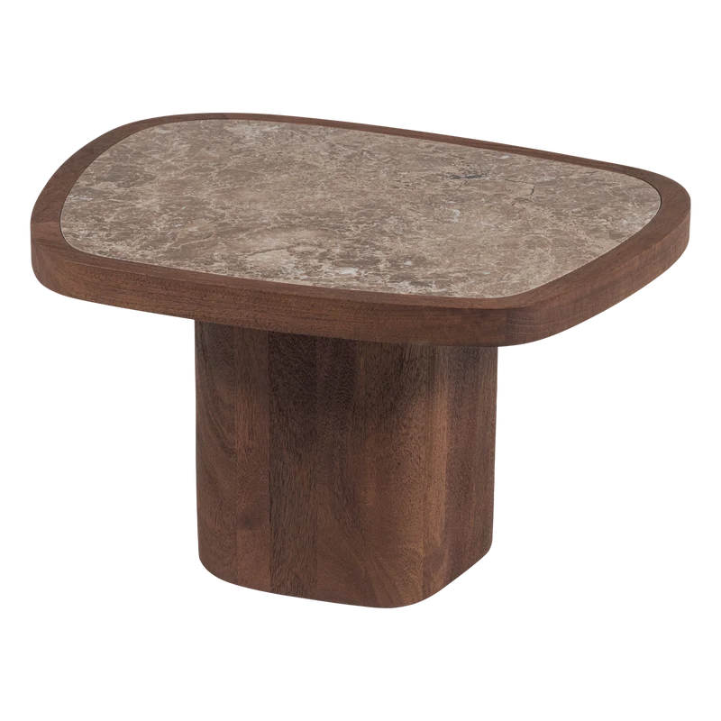 Granu salontafel marmer/mangohout bruin