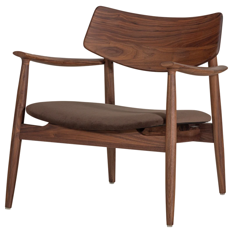 Bask fauteuil walnoothout bruin