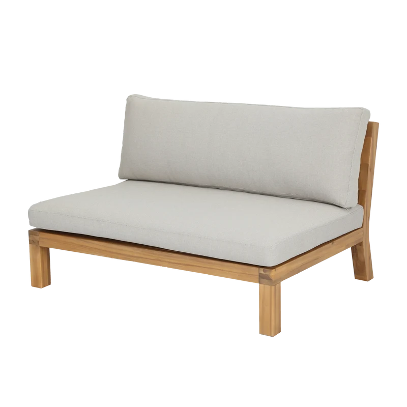 Relax tuin loungestoel acacia hout naturel/zand