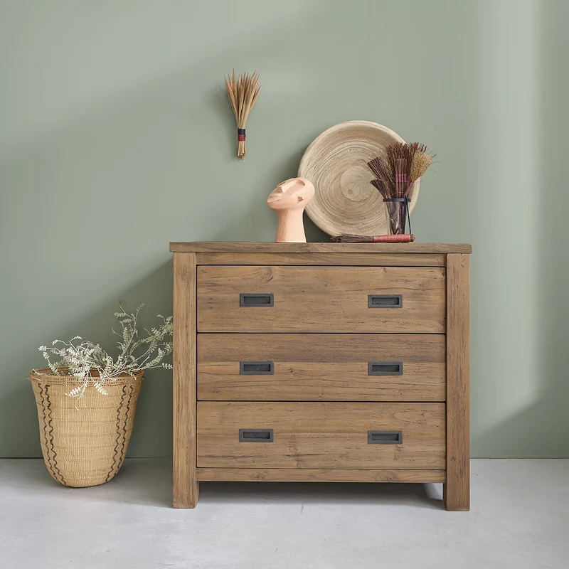 Commode en teck massif recyclé 90 cm