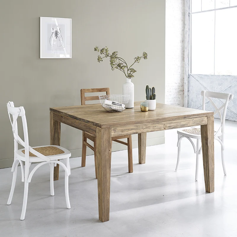Table en teck massif recyclé extensible 10 pers.
