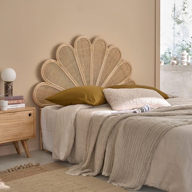 Tête de lit en rotin et cannage 140 cm