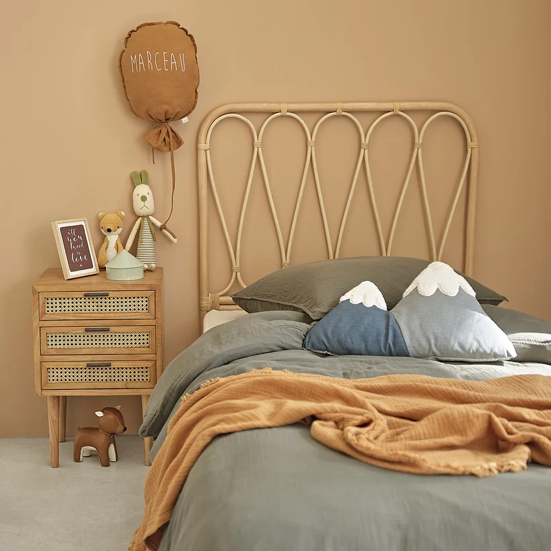 Tête de lit enfant en rotin 90 cm