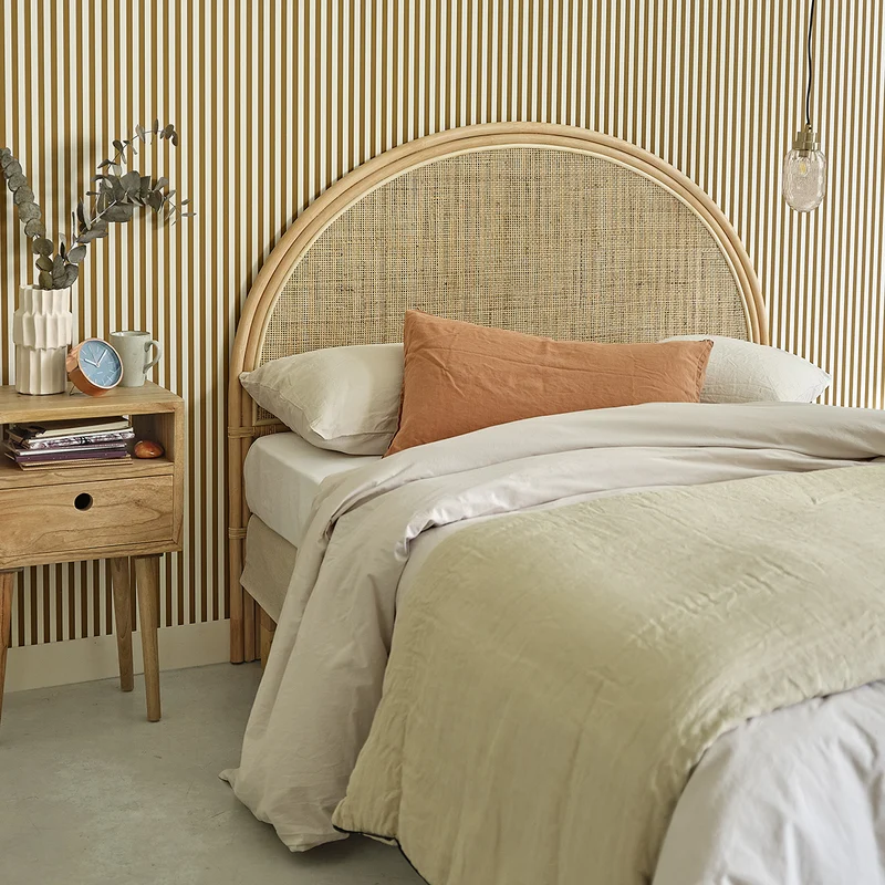 Tête de lit en rotin et cannage 140 cm