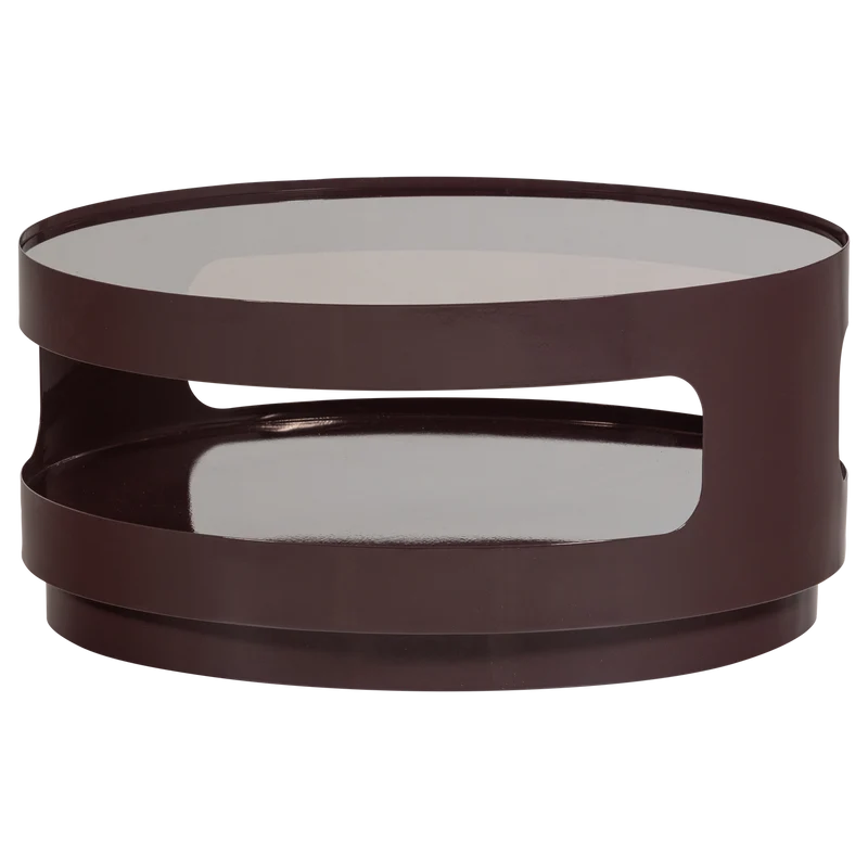 Sero salontafel metaal/glas bruin