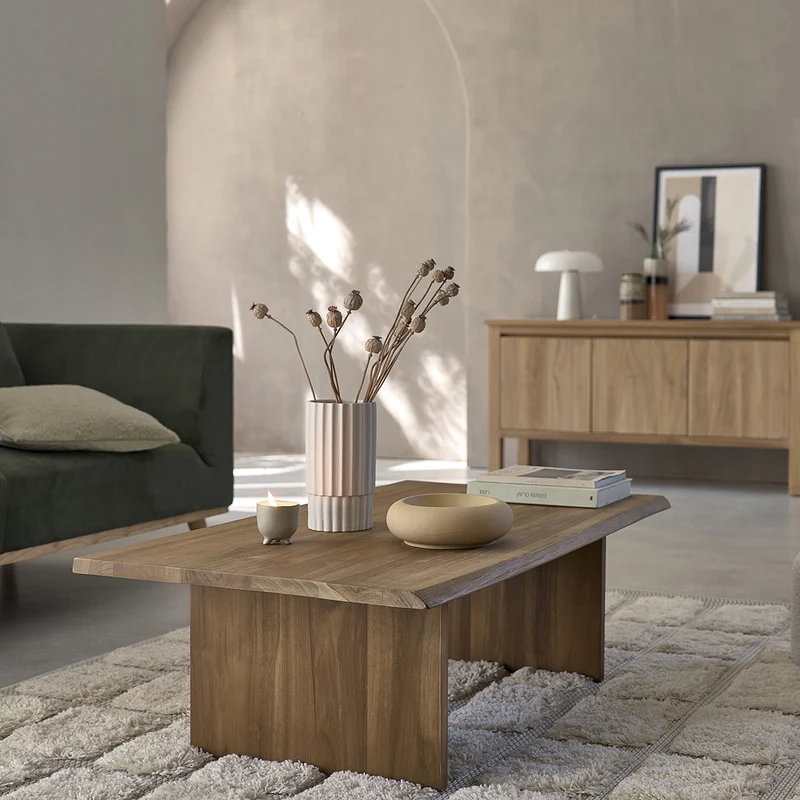 Table basse en teck massif 120 cm