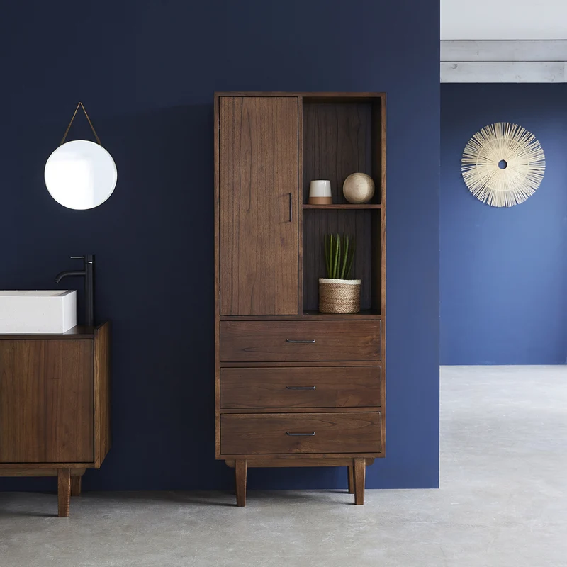 Double colonne de salle de bain en mindi massif 170 cm