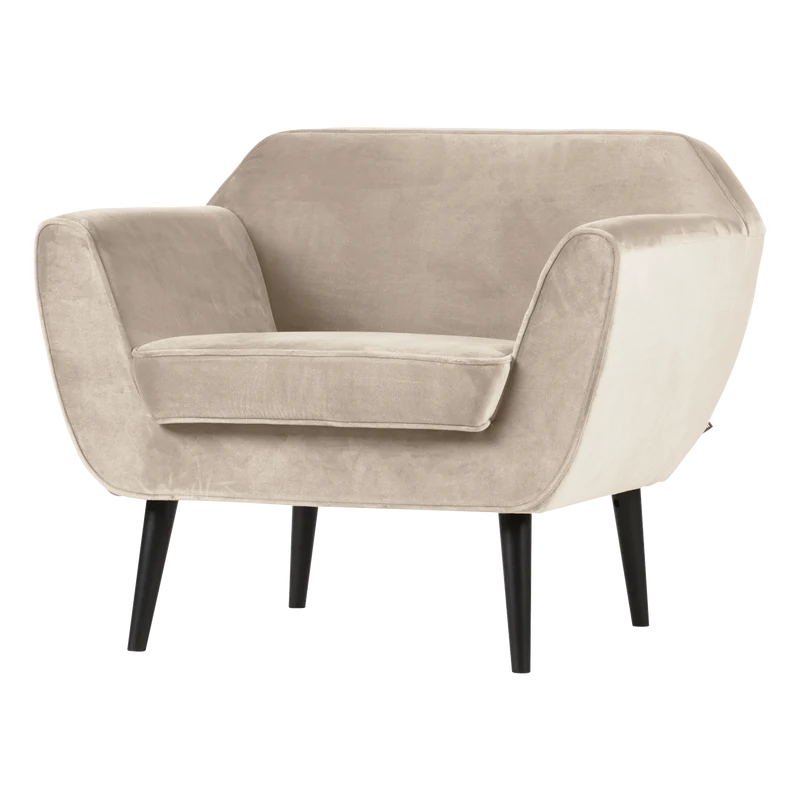 Rocco fauteuil velvet off white