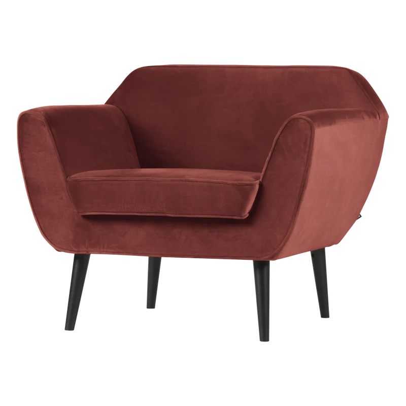 Rocco fauteuil velvet bordeauxrood