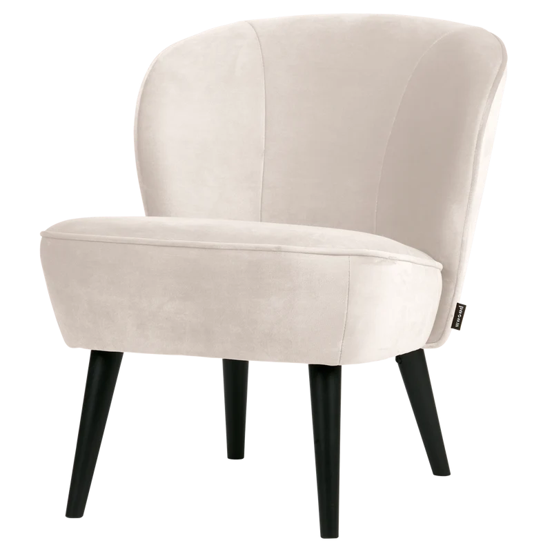 Sara fauteuil velvet off white