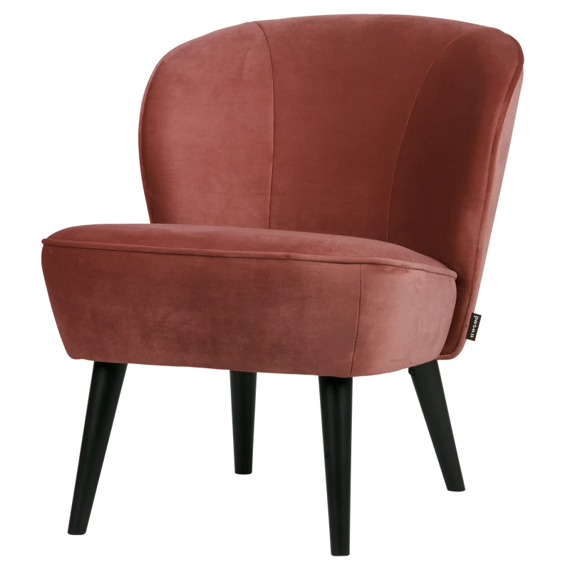 Sara fauteuil velvet bordeauxrood
