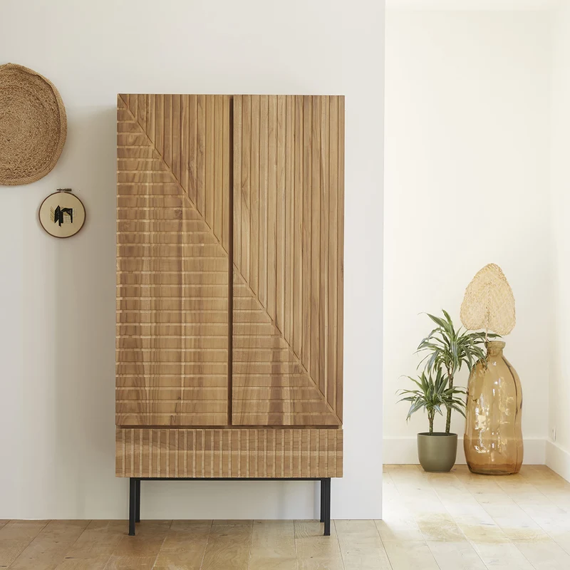 Armoire en teck massif 95 cm