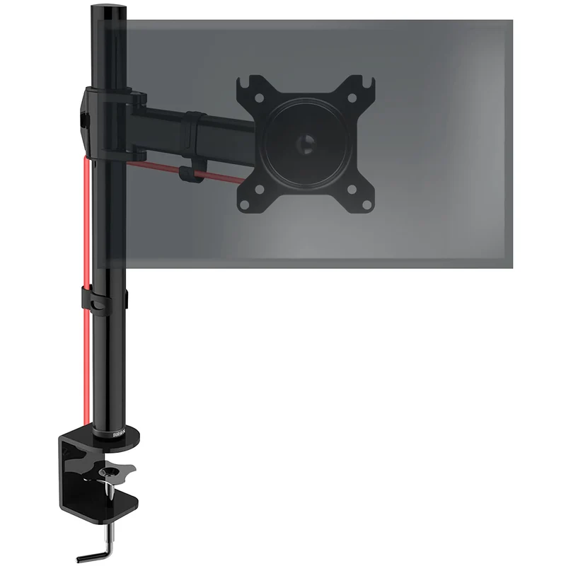 Duronic DM251X2 Support d'écran à Pince pour Bureau | Hauteur Ajustable | Rotatif/Inclinable/Pivotable | Compatibilité Universelle avec Moniteur d'Ordinateur VESA 75/100 | Potence et Bras en Acier