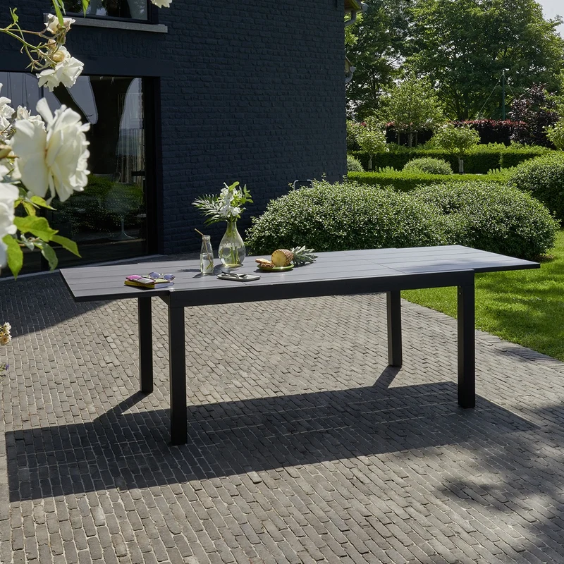 Table de jardin en aluminium extensible 6/10 pers.