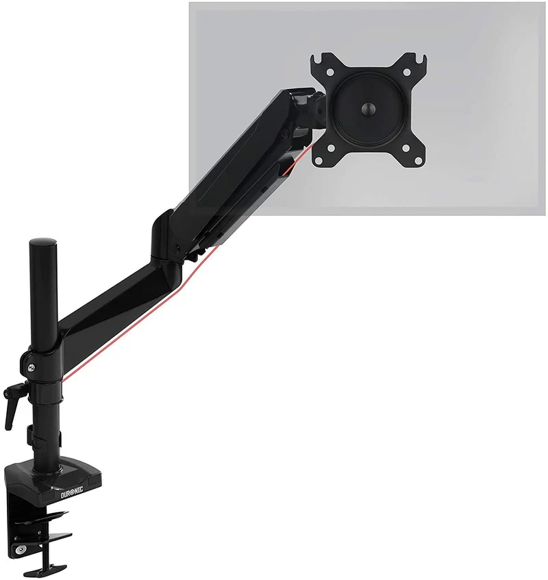 Duronic DMG51X2 Support d’écran de PC à pince pour bureau | Mécanisme à gaz | Ajustement à la volée | Hauteur ajustable | Rotatif / Inclinable / Pivotable | Compatibilité avec moniteurs VESA 75/100