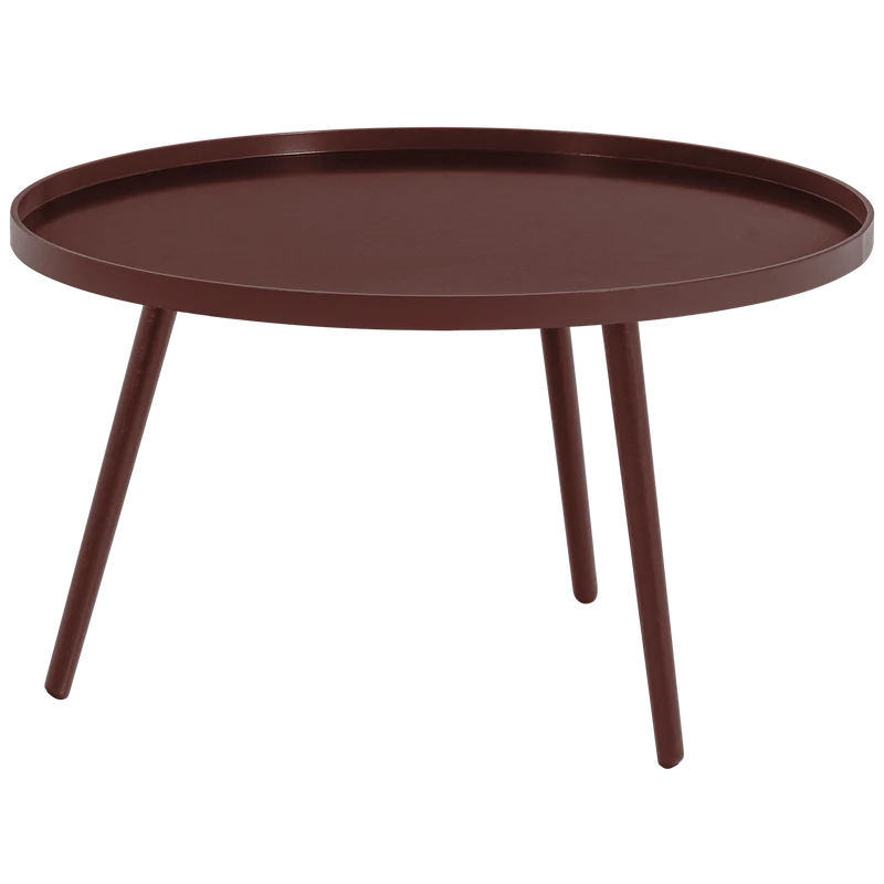 Mesa bijzettafel XL 39xø78 cm hout bordeauxrood