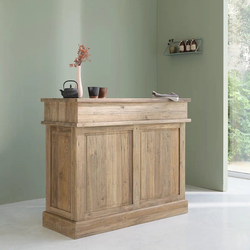 Bar en teck massif recyclé 120 cm