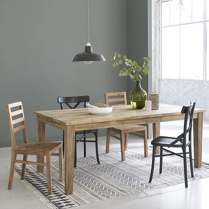Table en teck massif recyclé extensible 14 pers.