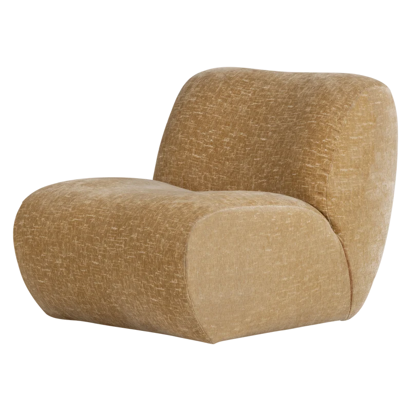 Nomu fauteuil craquelé velvet lichtgeel