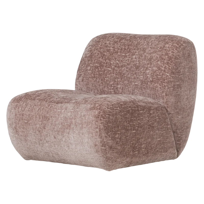 Nomu fauteuil craquelé velvet lichtroze