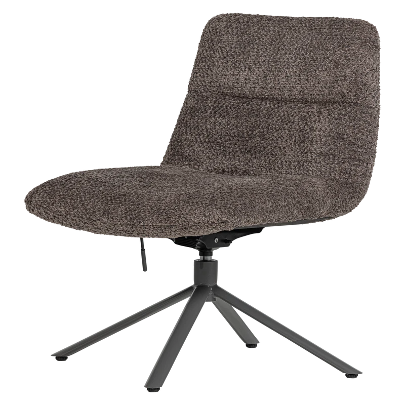 Soren verstelbare draaifauteuil wollig bruin