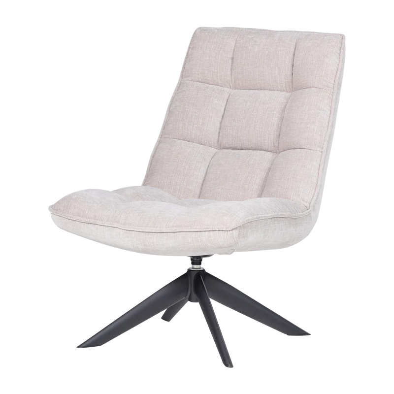 Jouke draaifauteuil chenille structuur naturel